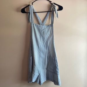 Aerie Striped Overalls/Romper Size Medium *never worn*